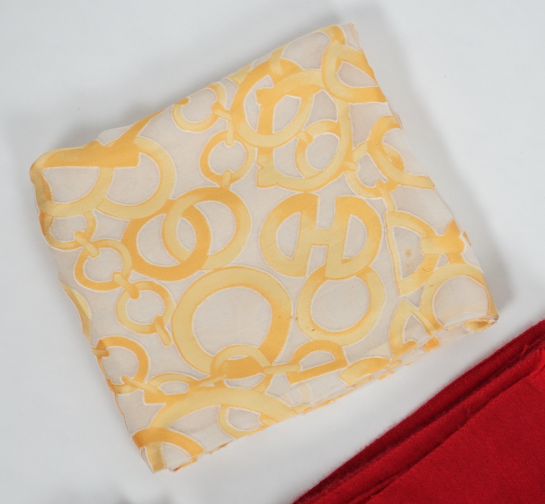 A Guerlain, Longchamp, Ungaro, Cartier style and two Celine style scarves (6)